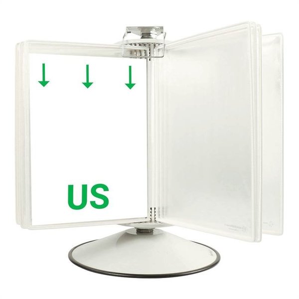 Rotary Display Unit Base, 50 Pockets, White