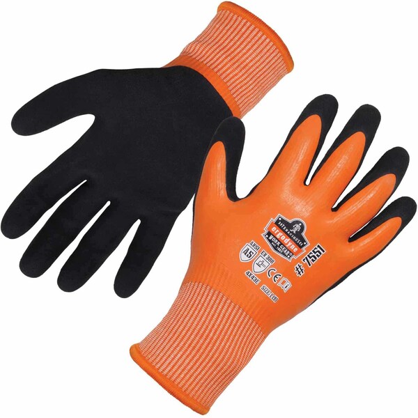 Orange A5 Coated Waterproof Gloves, L, PR