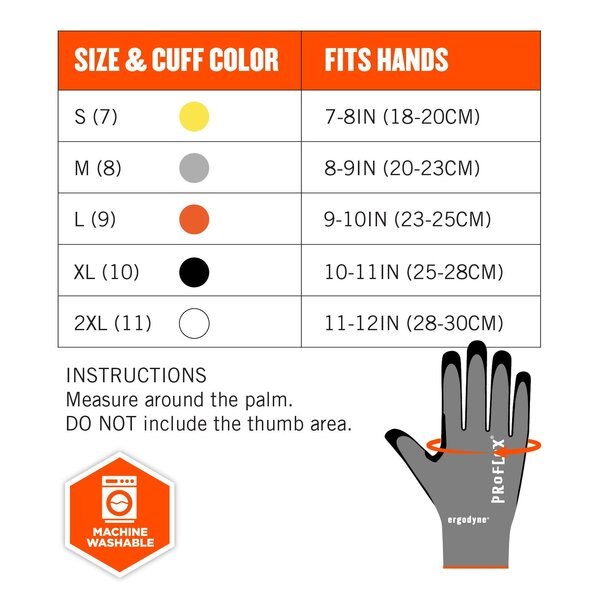 ANSI A7 Nitrile Coated CR Gloves, Gray, Size M