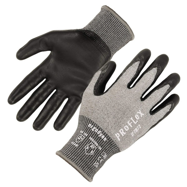 ANSI A7 Nitrile Coated CR Gloves, Gray, Size XL