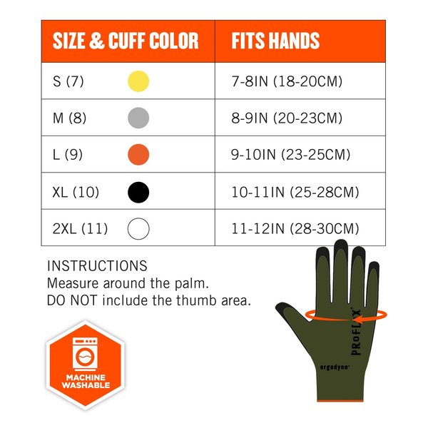 ANSI A4 Nitrile Coated CR Gloves, Green, Size M