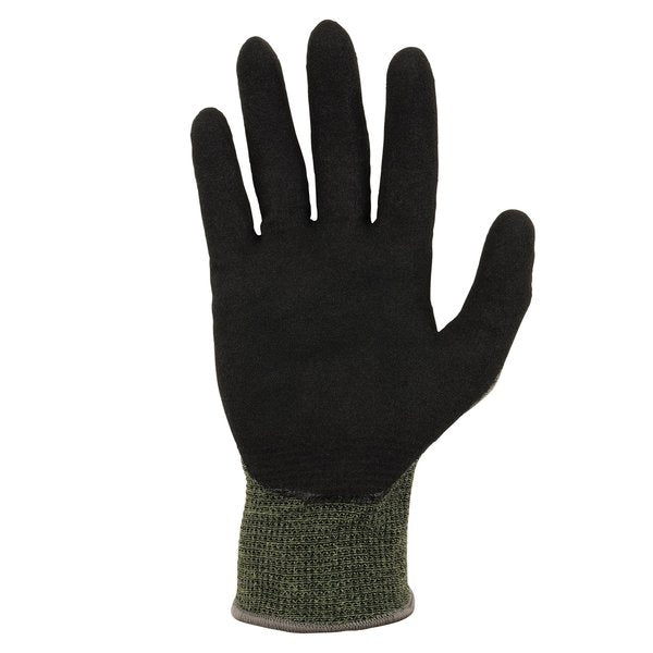 ANSI A4 Nitrile Coated CR Gloves, Green, Size M