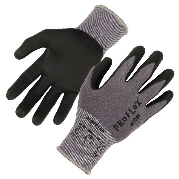Nitrile-Coated Gloves Microfoam Palm, Gray, Size M