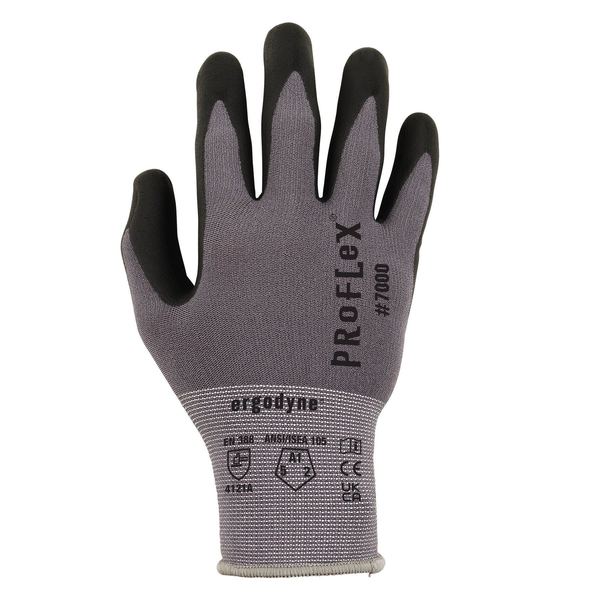 Nitrile-Coated Gloves Microfoam Palm, Gray, Size L