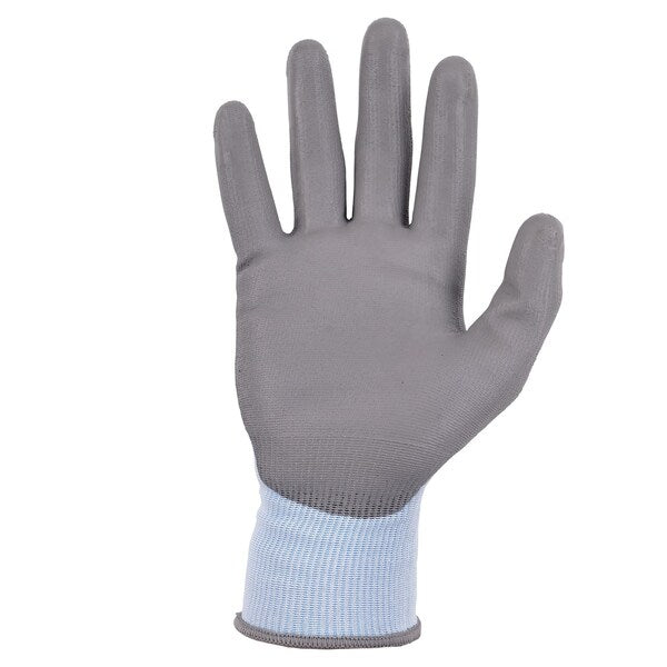 ANSI A2 PU Coated CR Gloves, Blue, Size M