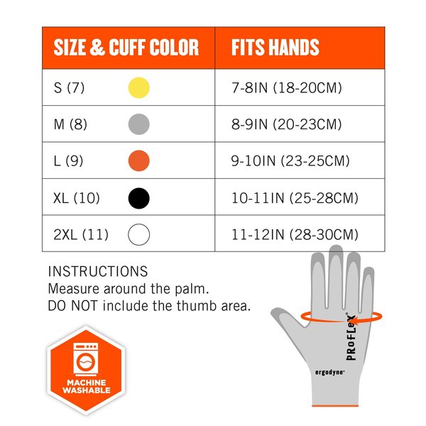 ANSI A3 PU Coated CR Gloves, Gray, Size M