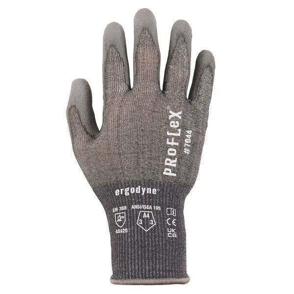 ANSI A4 PU Coated CR Gloves, Gray, Size S
