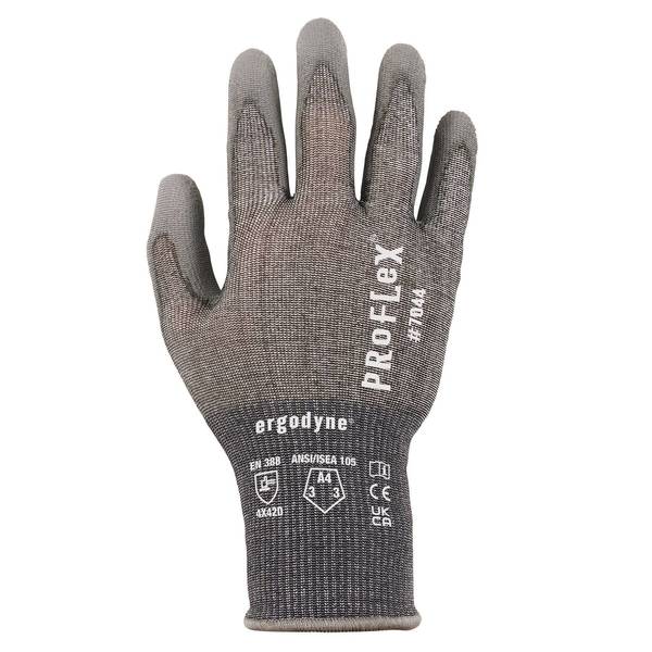 ANSI A4 PU Coated CR Gloves, Gray, Size L