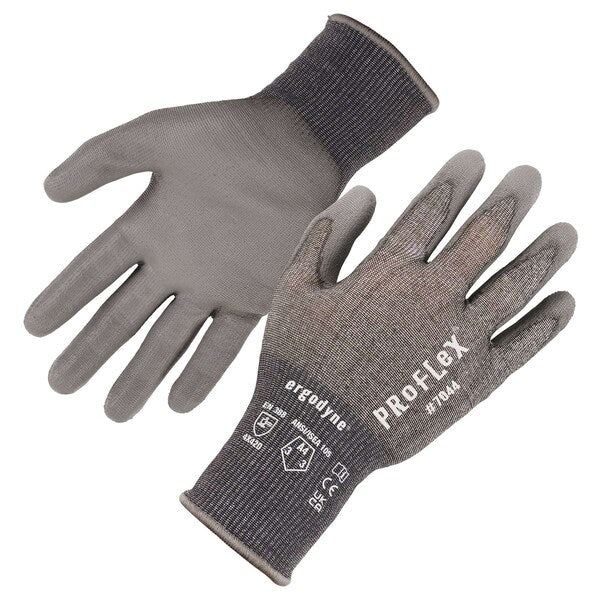 ANSI A4 PU Coated CR Gloves, Gray, Size XXL