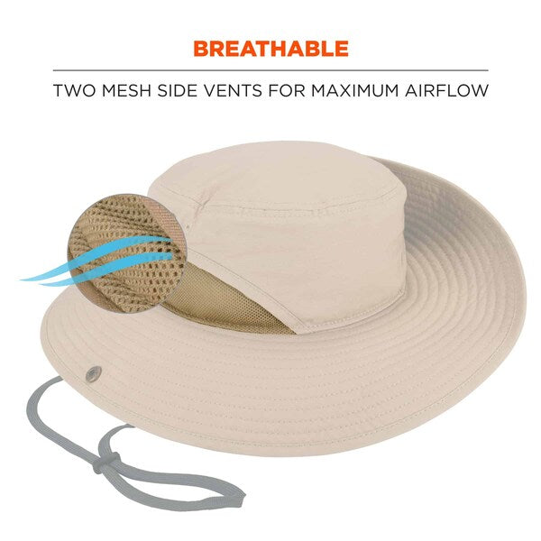 Khaki Lightweight Ranger Hat with Mesh Paneling, S/M