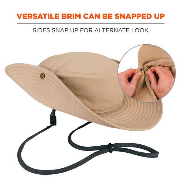 Khaki Lightweight Ranger Hat with Mesh Paneling, S/M