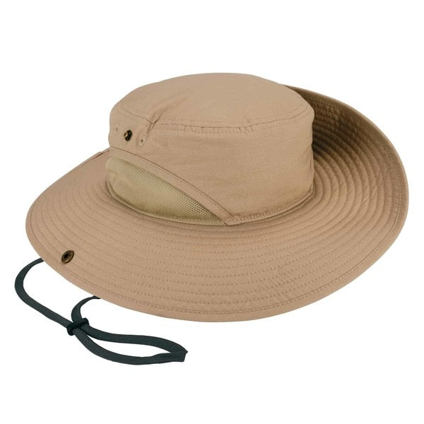 Khaki Lightweight Ranger Hat with Mesh Paneling, L/XL
