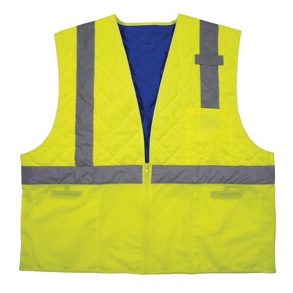 Lime Class 2 Hi-Vis Safety Cooling Vest - L