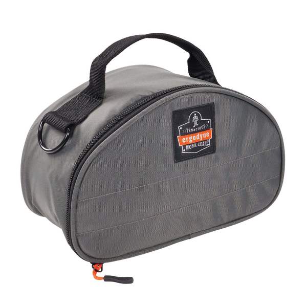 Clamshell Half Respirator Bag, Zipper Closure, Gray