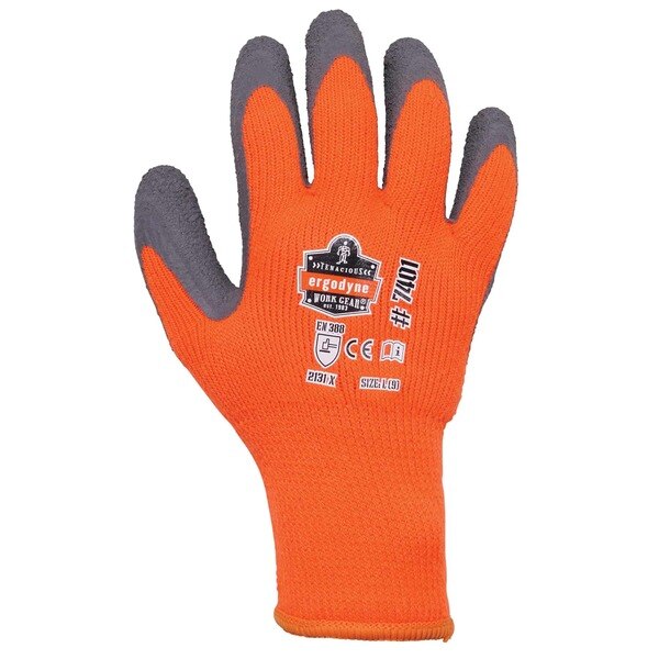Orange Coated Lightweight Winter Work Gloves, 2XL, PR