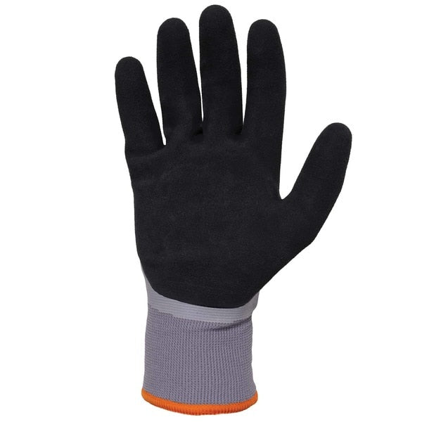 Gray Coated Waterproof Winter Work Gloves, L, PR