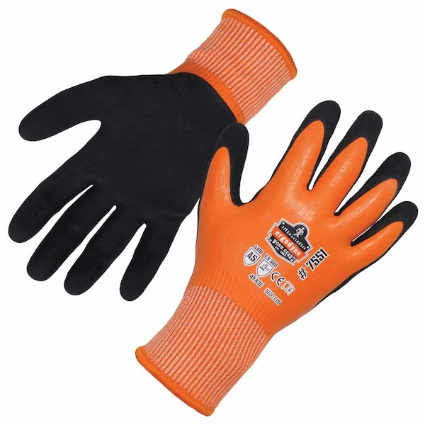 Orange A5 Coated Waterproof Gloves, L, PR