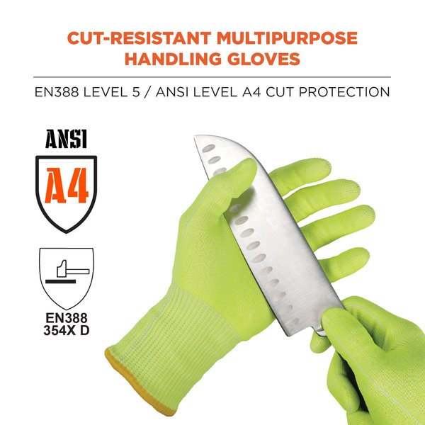 2XL Lime Cut Resistant Food Grade Gloves PR