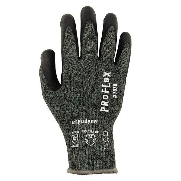 ANSI A7 Nitrile Coated CR Gloves, Green, Size M