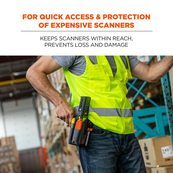 5540 S Gray Handheld Barcode Scanner Holster with Belt Loop