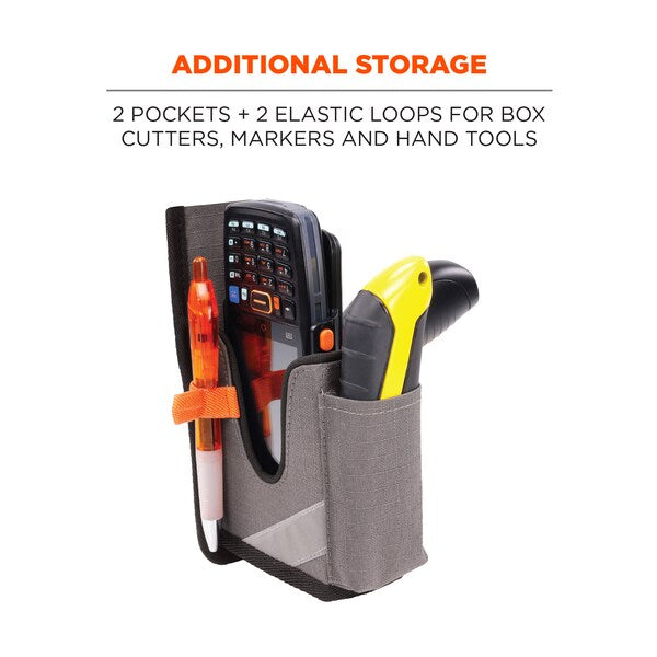 5540 S Gray Handheld Barcode Scanner Holster with Belt Loop
