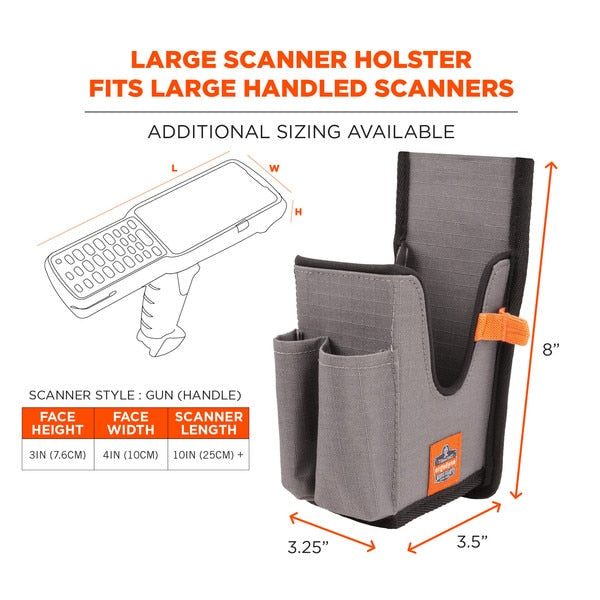 5540 L Gray Handheld Barcode Scanner Holster with Belt Loop