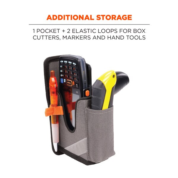 5541 S Gray Handheld Barcode Scanner Holster with Belt Clip