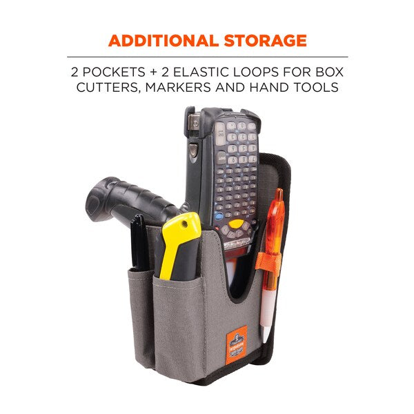 5541 L Gray Handheld Barcode Scanner Holster with Belt Clip