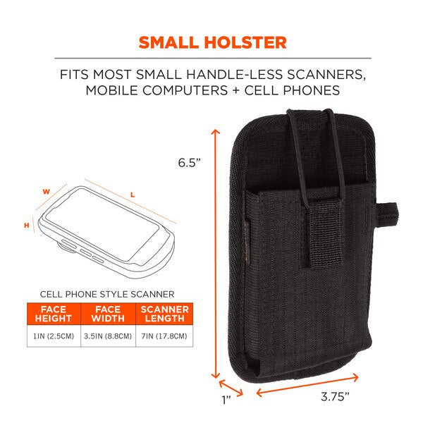 5544 S Black Phone Style Scanner Holster with Belt Clip