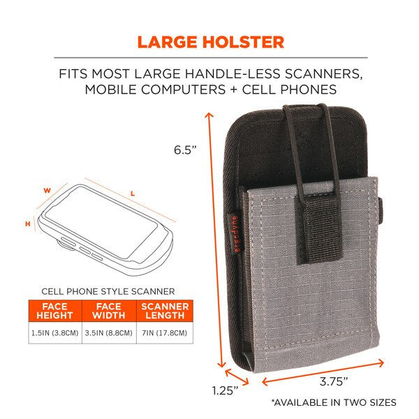 5542 L Gray Phone Style Scanner Holster with Belt Loop