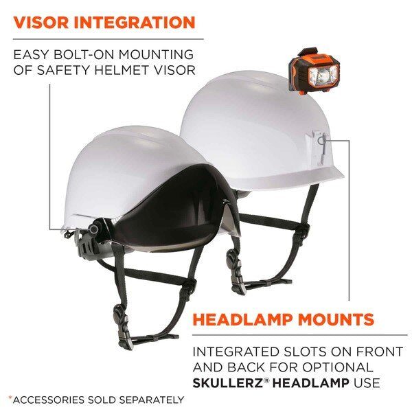Anti-Fog Clear Lens White Class E Safety Helmet with Visor