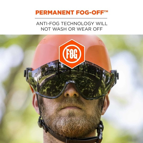 Anti-Fog Clear Lens White Class E Safety Helmet with Visor