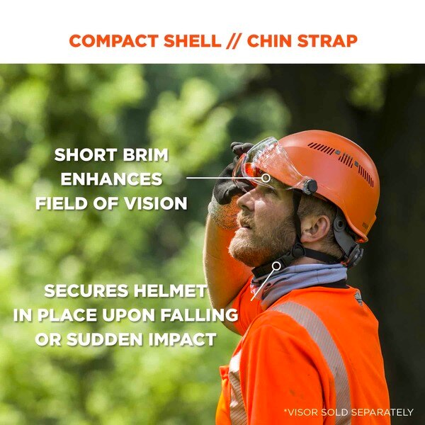 8975V Anti-Fog Smoke Lens White Class C Safety Helmet with Visor