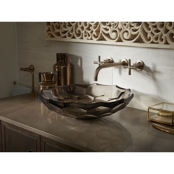 Purist(R) Wall-Mount Bathroom Sink Faucet Trim With Cross Handles And 9