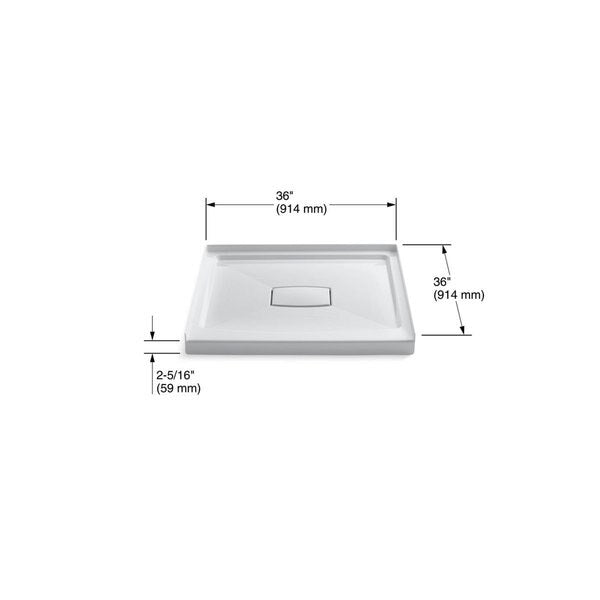 Archer(R) Acrylic Shower Receptor With Removable Cover, 36