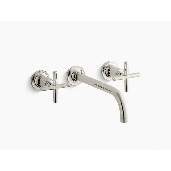 Purist(R) Wall-Mount Bathroom Sink Faucet Trim With Cross Handles And 9