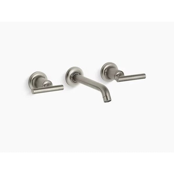 Purist(R) Widespread Wall-Mount Bathroom Sink Faucet Trim With Lever Handles And 6-1/4