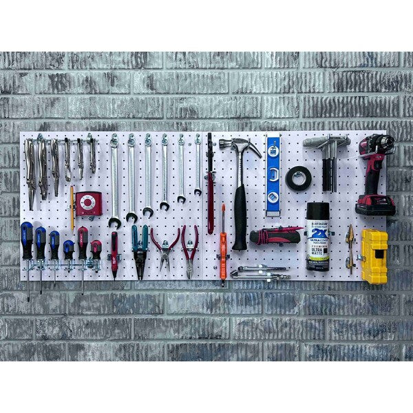 (2) 22 In. W x 18 In. H x 1/8 In. D White Polypropylene Pegboards with 3/16 In. Hole Size