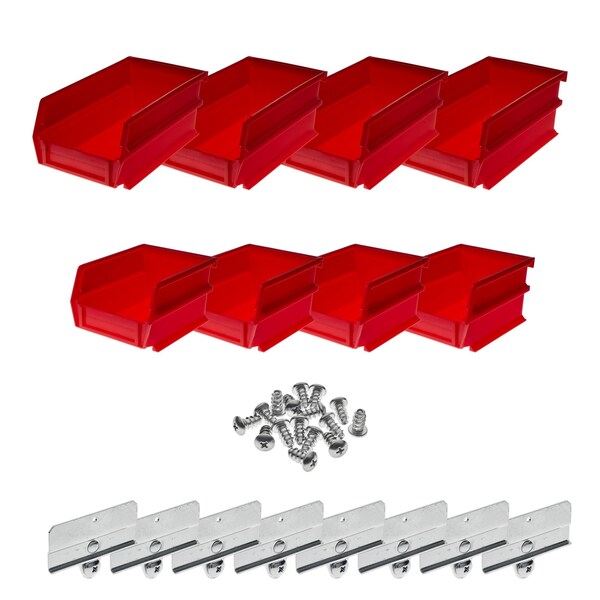 Polypropylene Polypropylene Bin Kit, Red