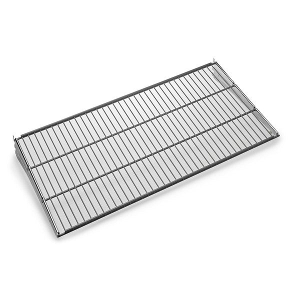 31 In. W x 5/8 In. H x 14-1/2 In. D Gray Epoxy Coated Steel Wire Shelf with Lock-On Hanging Brackets