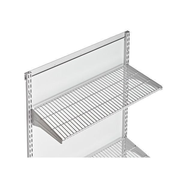 33 In. W x 63 In. H White Wall Mount Shelving Unit with 3 Steel Wire Shelves & Mounting Hardware