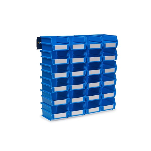 Polypropylene Polypropylene Bin Kit, 3 in. H x 4.125 in. W, Blue