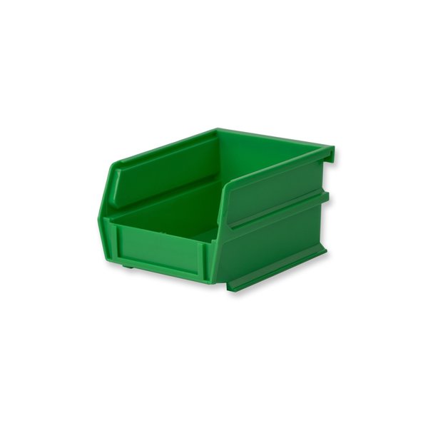 Polypropylene Polypropylene Bins, 5.375 in. D x 3 in. H x 4.125 in. W, Green