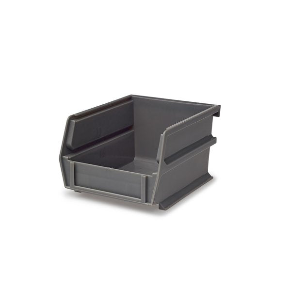 Polypropylene Polypropylene Bins, 5.375 in. D x 3 in. H x 4.125 in. W, Gray