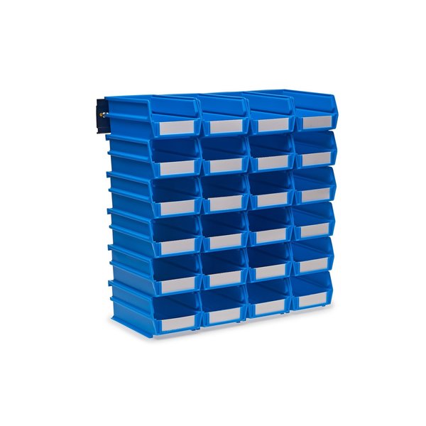 Polypropylene Polypropylene Bin Kit, 3 in. H x 4.125 in. W, Blue