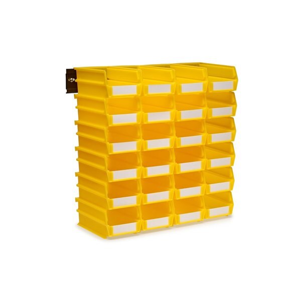 Polypropylene Polypropylene Bin Kit, 3 in. H x 4.125 in. W, Yellow