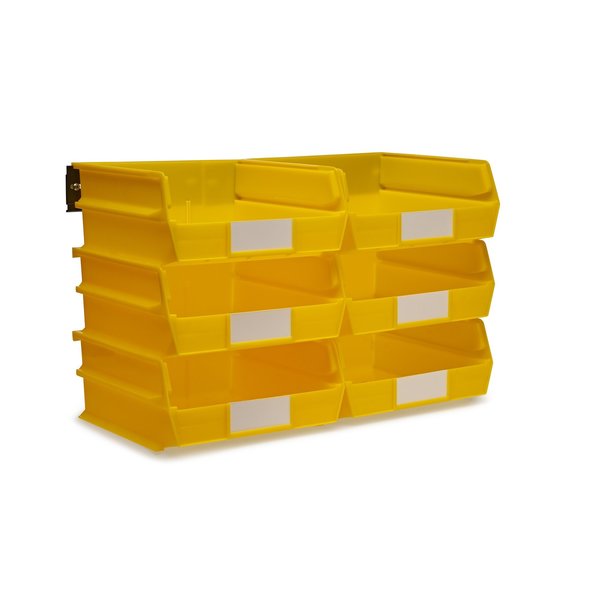 Polypropylene Polypropylene Bin Kit, 5 in. H x 11 in. W, Yellow