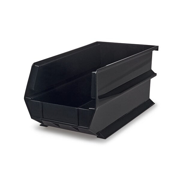 Polypropylene Polypropylene Bins, 14.75 in. D x 7 in. H x 8.25 in. W, Black