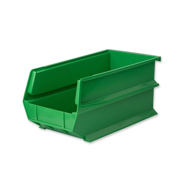 Polypropylene Polypropylene Bins, 14.75 in. D x 7 in. H x 8.25 in. W, Green