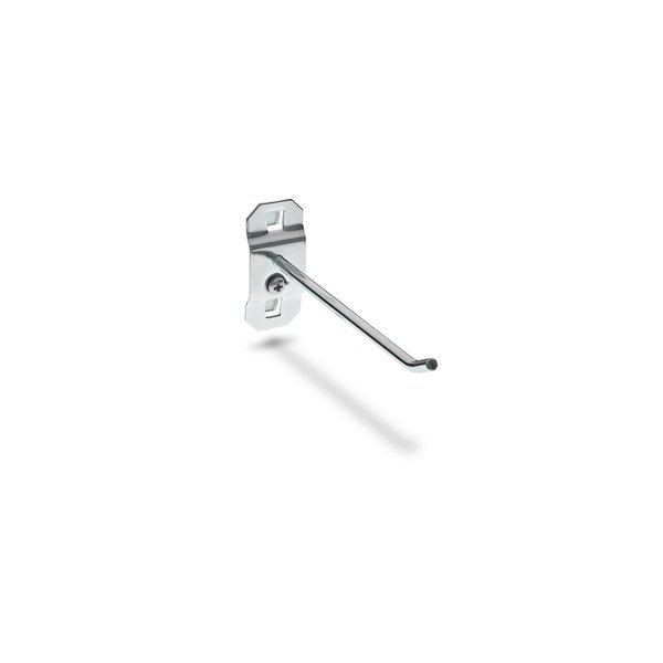 4 In. Single Rod 30 Degree Bend Steel Pegboard Hook for LocBoard 5 Pack